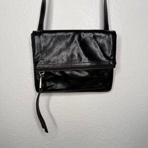 Hobo Glade Crossbody Black Leather Adjustable Strap Multi Pocket Bag